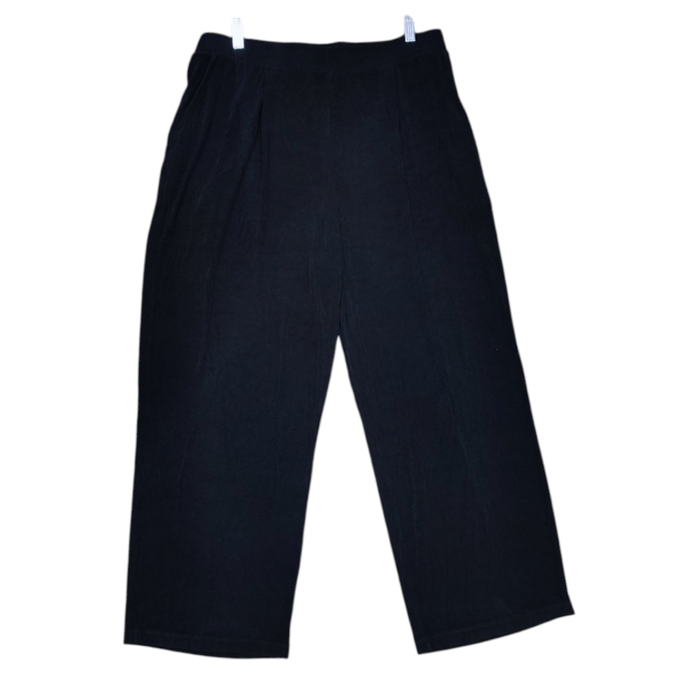 Chico's Travelers Black Wide Leg Pocket Stretch Pants Women's Plus Size 4 (XXL) - Picture 5 of 11